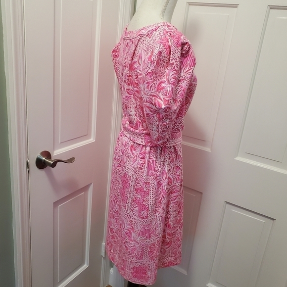 NWT Lilly Pulitzer Harriet "Pinata Pink New Blooms" Pattern Large Ret. $158 - Picture 4 of 13